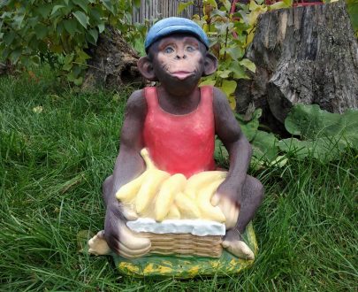 Садовая фигура Обезьяна с бананами, 75 см.