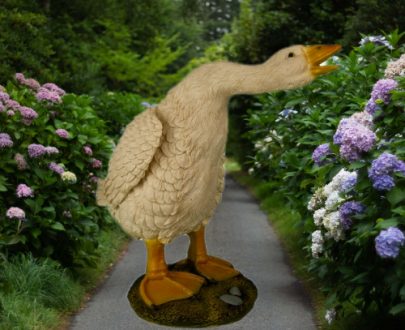Садовая фигура Гусь шипящий, 43 см.