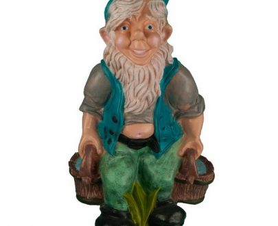 Садовая фигура Гном с ведрами 75х36 см.