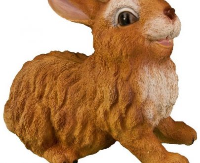 Садовая фигура Заяц пушистый сидячий, 23х24 см.