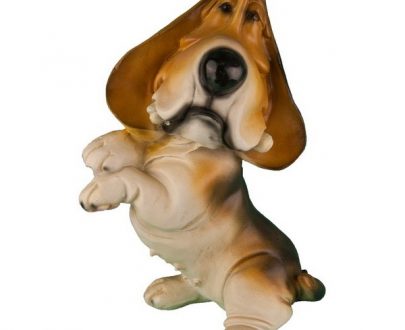 Садовая фигура Бассет с поднятыми лапками, 30х20 см.
