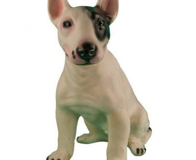 Садовая фигура Бультерьер черно-белый, 45х40 см.