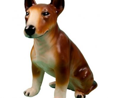 Садовая фигура Бультерьер коричневый, 45х40 см.