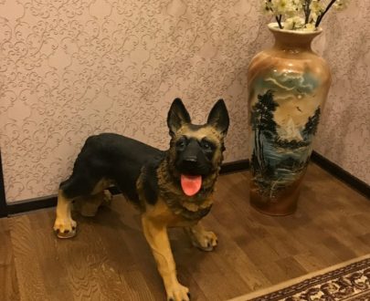 Садовая фигура собака Овчарка, 60х30см.