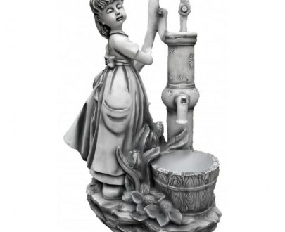 Фонтан для сада и интерьера Девочка у колонки, 77х50 см.