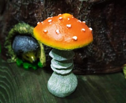 Садовая фигура Мухомор маленький, 20х14 см.