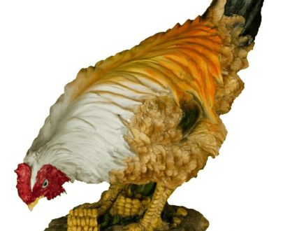 Садовая фигура Курочка клюет зернышки, 28х27 см.