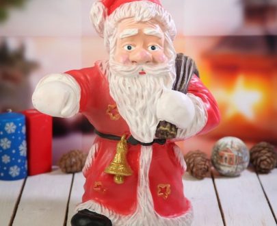 Фигура на новый год Санта - Клаус средний (без фонаря), 41х29 см.