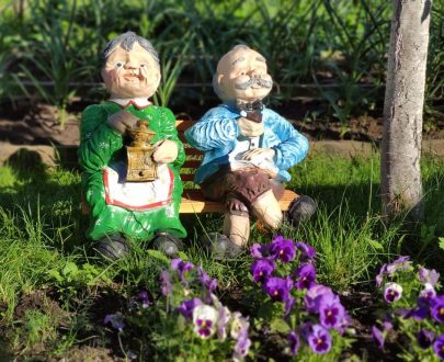 Садовая фигура Дедушка с бабушкой 65х75 см.