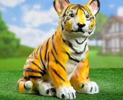 Садовая фигура Тигр рыжий, 35х24 см.