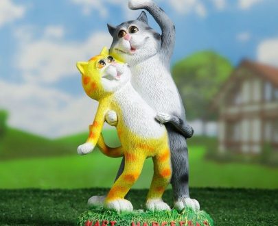 Садовая фигура Кошки влюблённые "Март навсегда"35 см.