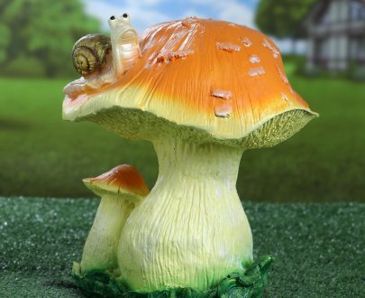 Садовая фигура Грибы с улиткой, 32 см.