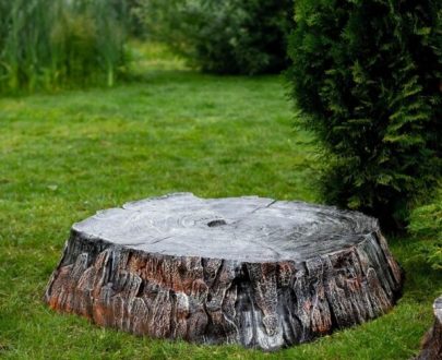 Декоративная крышка на люк Пень средний, 100х21х89 см.