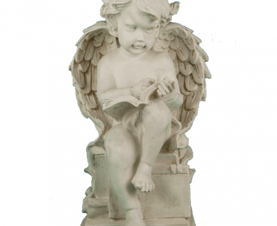 Садовая фигура Ангел на ступеньке с книжкой, 27х47 см.