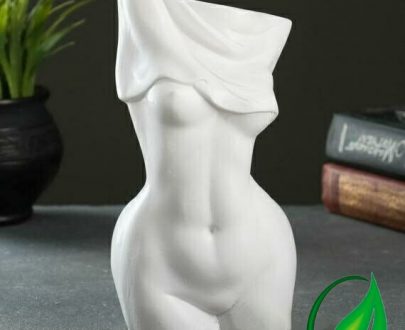 Кашпо-ваза Грация (белая), 20х12х8 см