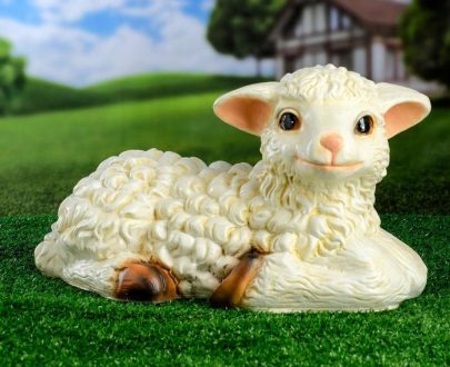 Садовая фигура Овечка лежачая, 22х48 см.