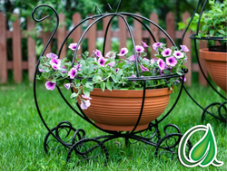 Кованые подставки под цветы для сада и дачи.