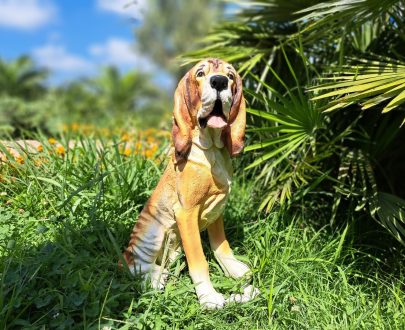 Садовая фигура собака Бладхаунд, 59х32 см.