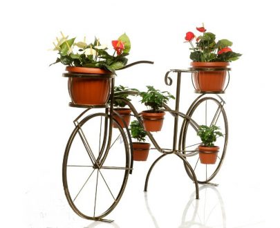 Кованая подставка для цветов Велосипед арт. 19001, 50х97х193 см.