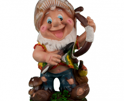 Садовая фигура Гномик с луком 24х42 см.