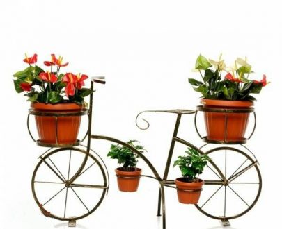 Кованая подставка для цветов Велосипед арт. 19005, 45х74х125 см.