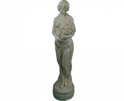 Античная скульптура Девушка с букетом, 83х28 см.