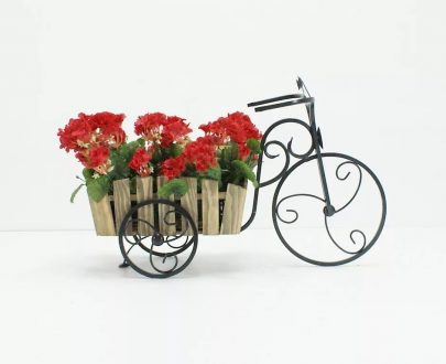 Кованая подставка для цветов Кантри, 42х70х40 см.