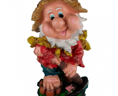 Садовая фигура Гном с мотыгой и тыквой 25х44 см.