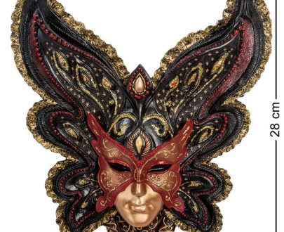 Венецианская маска для интерьера "Бабочка"- бронза, 28 см.