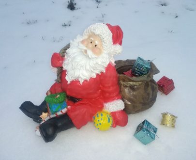 Новогоднее кашпо Санта - Клаус, 28х44 см.