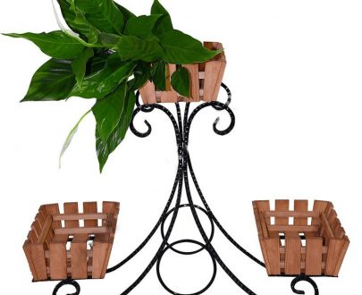 Кованая подставка для цветов Кантри арт. 21133, 25х57х79 см.