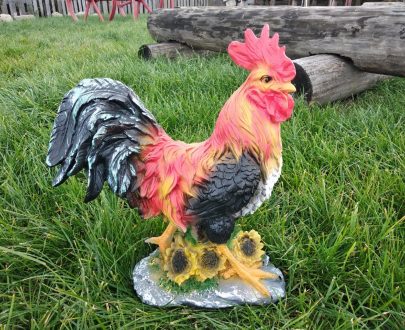 Садовая фигура Петух в подсолнухах, 57 см.