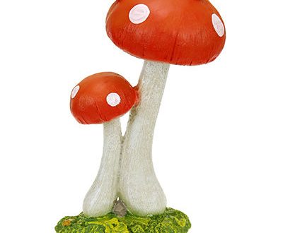 Садовая фигура Два гриба с жуками, 30х18 см.