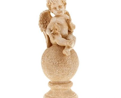 Садовая фигура Ангел на шаре, 22 х 49 см.