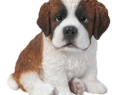 Садовая фигура Щенок сенбернара, 17х16х16.5 см.