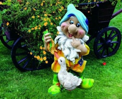 Садовая фигура Гном с уточкой, 47см.