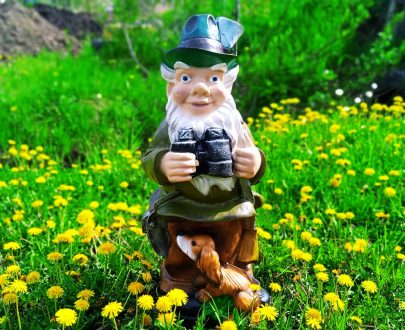 Садовая фигура Гном охотник с собакой 77х40 см.