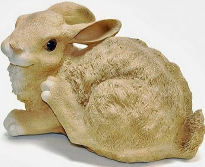 Садовая фигура Кролик большой пушистый, 22х28 см