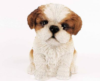 Садовая фигура Щенок болонки, 18х13х17 см.