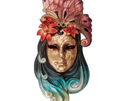 Венецианская маска для интерьера "Лилия" бол.- цветной, 51 см.