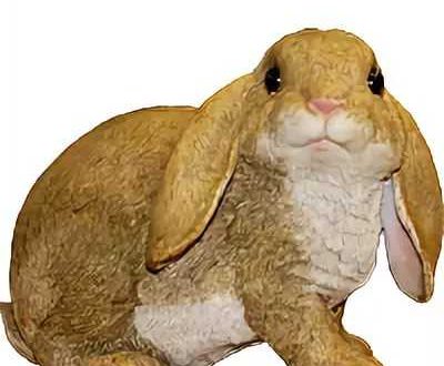 Садовая фигура Заяц вислоухий сидячий, 16х19 см.