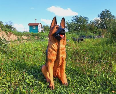 Садовая фигура Овчарка сидячая, 87х56 см.