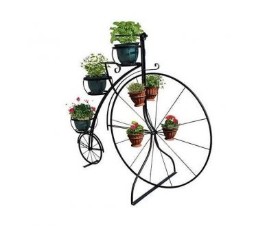 Кованая подставка для цветов Велосипед арт. 19006, 80х159х170 см.