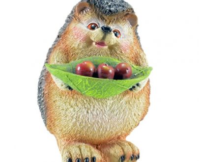 Садовая фигура Ежик с ягодами, 15х12х11 см.