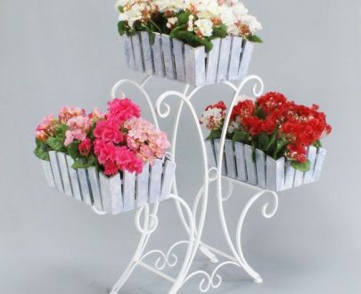 Кованая подставка для цветов Кантри арт. 21144, 88х85х40 см.