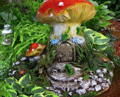 Декоративная крышка на люк Гриб домик, 80х63х80 см.