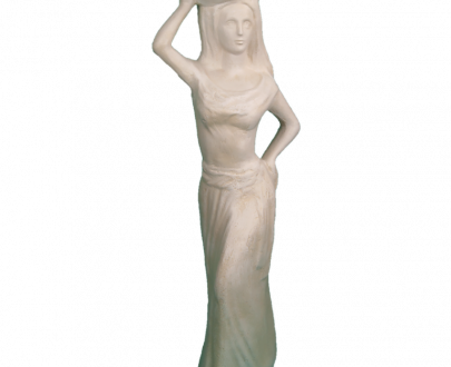 Античная скульптура Девушка с чашей на голове, 100х24 см.