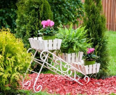 Кованая подставка для цветов Кантри арт. 21137, 25х46х79 см.