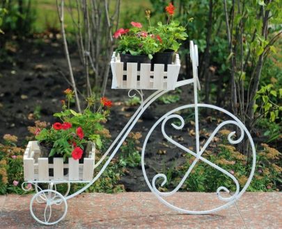 Кованая подставка для цветов Кантри арт. 21131, 30х78х92 см.