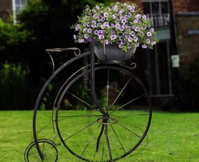 Кованая подставка для цветов Велосипед арт. 19010, 38х96х100 см.
